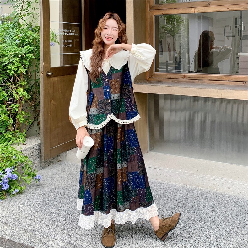 【档口有货】森系套装5568马甲两件套P165K248三件套P215K318,女装套装/套裙,2D112