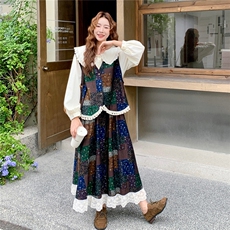 【档口有货】森系套装5568马甲两件套P165K248三件套P215K318，女装套装/套裙，2D112