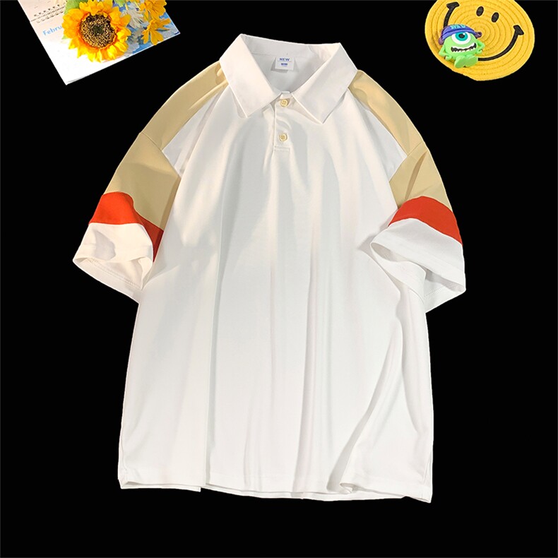 2023夏季新款短袖男潮流港风polo衫百搭半袖zdp2301-P40,男装Polo衫,星座717