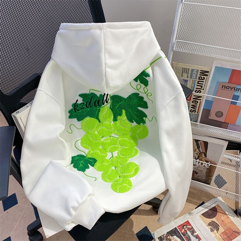 万针刺绣结构设计重磅秋冬全棉高品质美式高街连帽卫衣外套Y7684，男装卫衣，电商A486-1