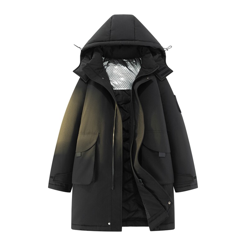 加厚加绒中长款棉服连帽登山情侣聚热保暖工装外套棉衣M2573p110,男装棉衣,电商D315