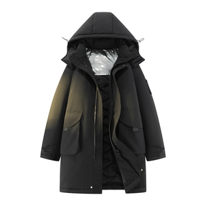 加厚加绒中长款棉服连帽登山情侣聚热保暖工装外套棉衣M2573p110图片