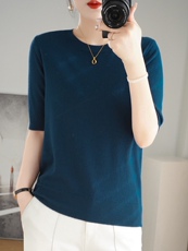 薄款针织短袖t恤女宽松2023夏季新款圆领短款上衣羊毛衫半袖体恤,女装针织衫/毛衣,林达羊绒,清河羊绒市场 薄款针织短袖t恤女宽松2023夏季新款圆领短款上衣羊毛衫半袖体恤,女装针织衫/毛衣,林达羊绒,清河羊绒市场