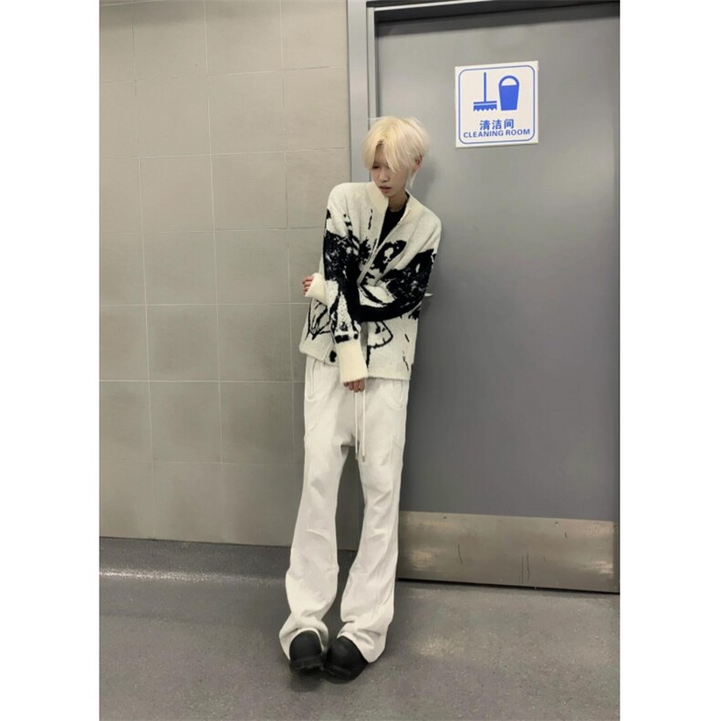 【有货】D560LL-特P60渐变蝴蝶仿貂毛针织开衫毛衣外套男,男装针织衫/毛衣,星座1007（原301D）