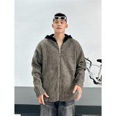 【量大价格可谈】美式连帽针织衫男女时尚拉链开衫外套SX056P52，男装针织衫/毛衣，星座1112-1