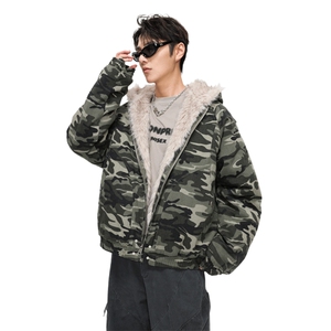 美式座山雕毛领羽绒棉服男款冬季情侣棉衣加厚连帽外套MY2519-P98图片