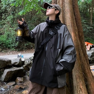 机能防水冲锋衣夹克男款宽松痞帅山系户外登山服运动外套 JK9905图片