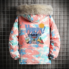 MC49077-P135日系潮衣男大码派克服男工装服外套袄网格，男装棉衣，电商A040A