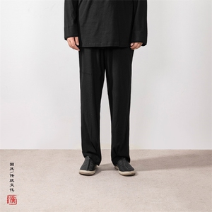 秋冬新款风男装棉麻男士休闲裤KZ01P70图片