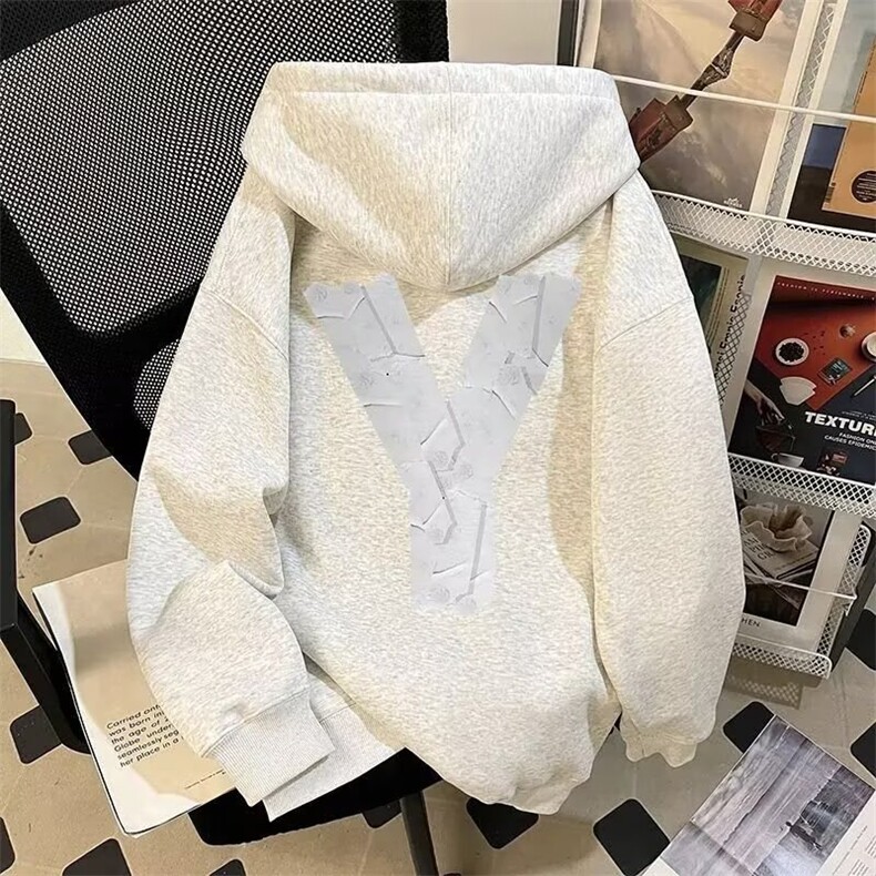 春秋新款美式复古小众设计感连帽宽松卫衣外套男WY415-P39,女装短外套,星座208-5