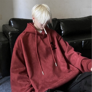 抖音品质美式街头机车风麂皮绒重磅卫衣JK23426特批45-控78图片