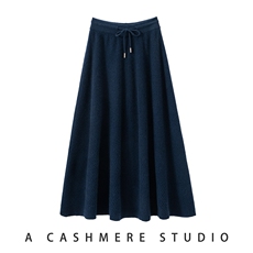 2025年秋季新款百搭女士中腰伞裙，女装半身裙，轻暖羊绒