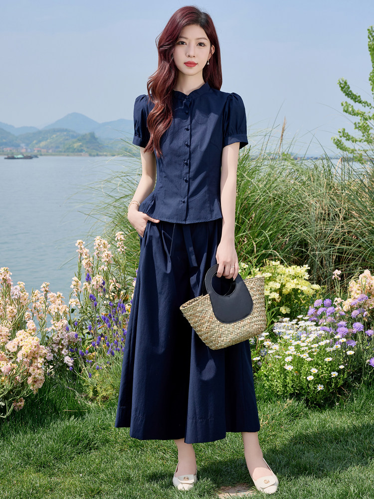 巨好看大方得体裙裤套装女2026夏季新款时尚减龄遮肉贵夫人两件套,女装套装/套裙,水衣源