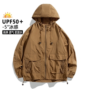 2025夏季防晒衣男士夏季轻薄款户外连帽骑行服冰丝外套F2350-P30图片