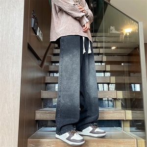 2025秋冬款男士加绒保暖牛仔裤宽松直筒厚款休闲潮流裤HH038现货图片