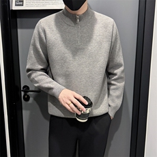 B340MY841P6898店主风小伙风痞帅半高领拉链毛衣，男装针织衫/毛衣，电商B340