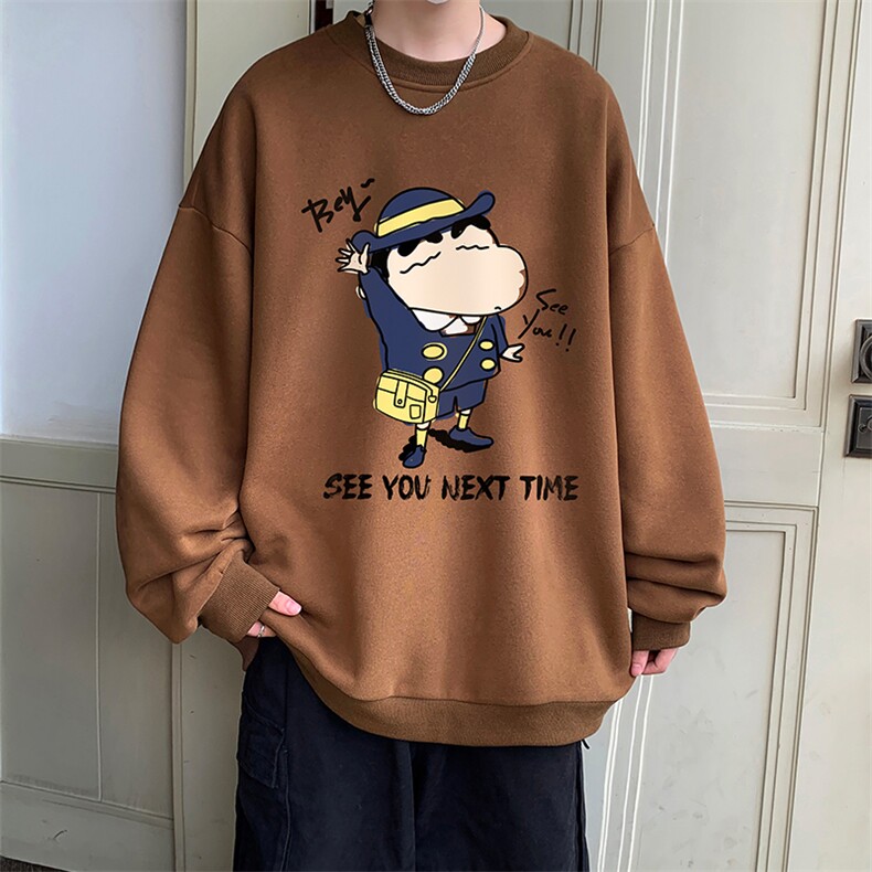 圆领卫衣男大码加厚加绒长袖t恤男S6240-P28加绒款-P33,男装卫衣,电商A040
