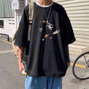 Q11142-P30 春夏季七分袖t恤男大码五分袖男短袖中袖图片