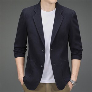 MJ2266男士2023新款春季西服休闲韩版百搭单西中年外套潮上衣P125