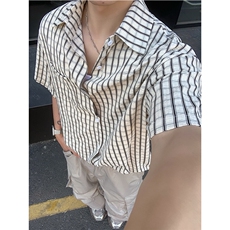 泡泡纱格子冰丝空调短裤潮流五分裤夏季男士休闲套装运动裤子P30，男装牛仔裤，电商C306-1