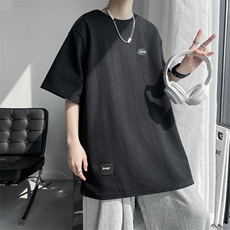 7XL-M高街美式垂感短袖T恤男2023夏季新款胖子宽松体恤加肥加大，男装T恤，钱塘717(原712)