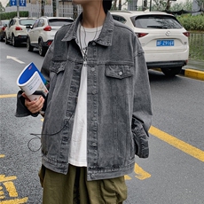 港风新款情侣宽松休闲潮流韩版牛仔夹克男士外套7207P78，男装夹克，星座227-7