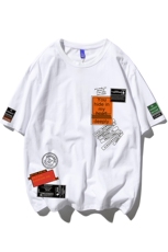 T恤潮流圆领男港风印花宽松百搭休闲时尚短袖DS-B299-ZY1217P25，男装T恤，电商A061-1