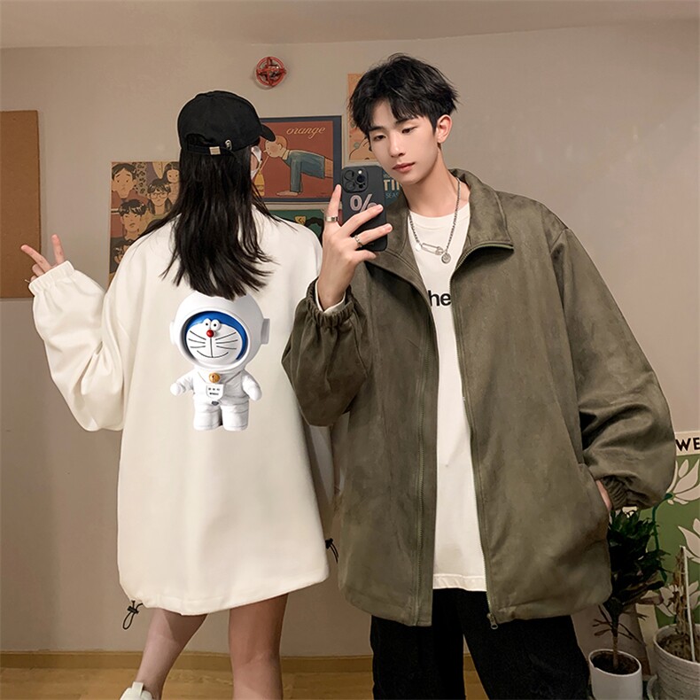 麂皮绒夹克男大码立领褂子外套JK85233-P68加绒款-P78,男装夹克,电商A040