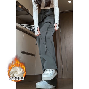 薄款改加绒特批P40无差价冬银狐绒防泼水登山男女长裤K1935J加绒图片