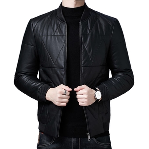 冬季男士皮衣加绒羽绒服休闲保暖白鸭绒品质绵羊皮外套保暖图片