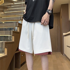 港风假两件休闲裤高街五分裤宽松直通短裤DK130P32，男装休闲裤，星座1204-3