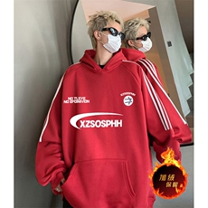 抖音得物供货提供视频秋冬重磅美式宽松织带连帽卫衣0474，男装卫衣，电商A486