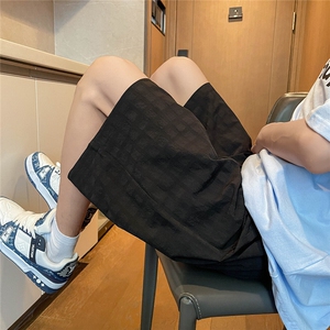 K5032/特P25夏季新款肌理感个性短裤男宽松中裤宽松潮流五分裤子图片