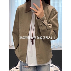 W10863-P70网图现货底特律夹克帆布水洗美式复古翻领工装外套，男装夹克，星座1608