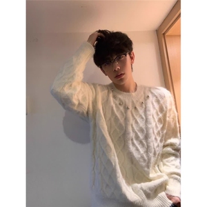 有货DMY285-批65重磅小众金属纽扣设计感针织毛衣男女图片