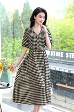 现货～新款连衣裙～气质款L到4XL，女装连衣裙，欧雅思丹尔