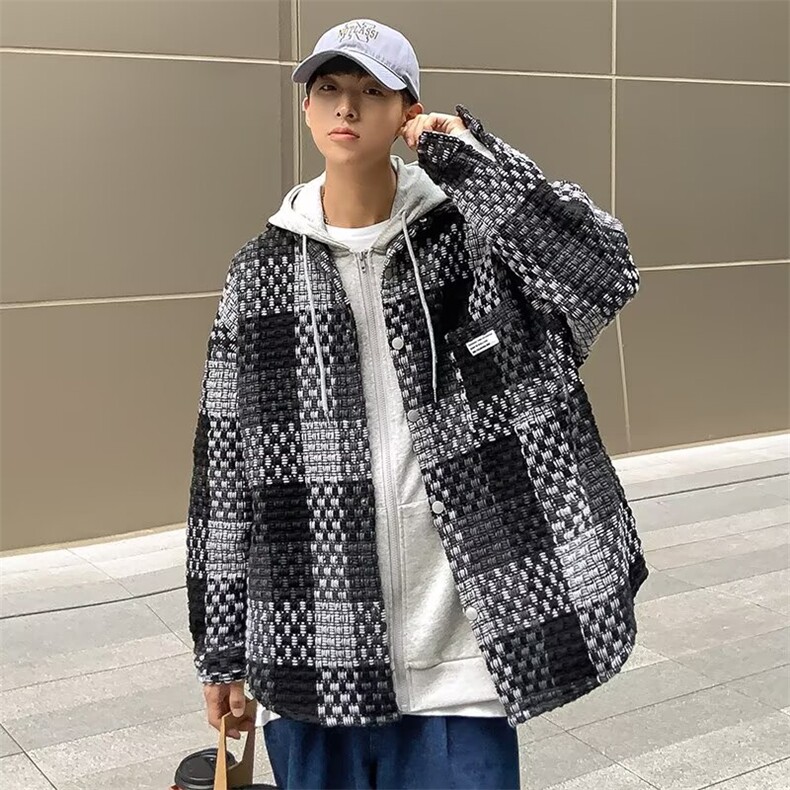W1022-P54新款时尚ins原宿慵懒小香风外套男春秋季高级感,女装短外套,电商B323A