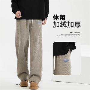 加绒加厚休闲长裤潮流男生潮牌简约裤子X2882-特批-45加绒特批55图片