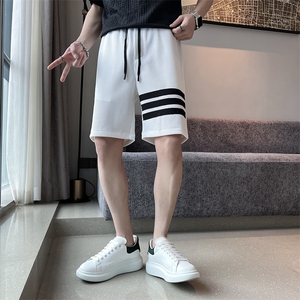 2023夏季新款男士休闲五分裤个性条纹短款K27 P35图片