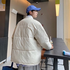 美式潮牌宽松棉衣冬季新款简约百搭休闲加厚保暖棒球领外套，男装棉衣，星座410-6（原星座1304-1）