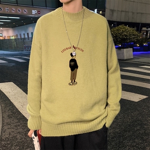 ！2023秋冬新款男士半高领毛衣百搭潮流保暖针织衫M603P45图片