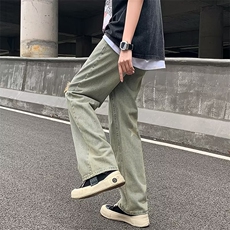 微弹潮新款春季青春流行牛仔裤男ins合体直筒气质潮流长裤简约，男装牛仔裤，四季星座218-1