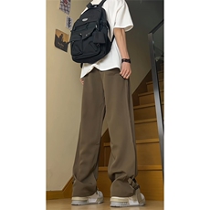 得物品质可二开宽松直筒拖地裤垂感西装裤A422P55控78，男装西服套装，电商A309