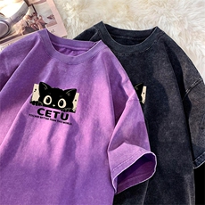 量大优可供抖音视频支持得物品质配合二开美式水洗短袖t恤SX121，男装T恤，电商A486
