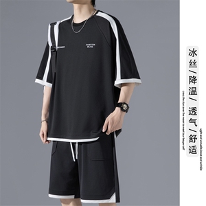 2024 夏季新款 无影墙大码冰丝短袖套装M-5X HQ24604-P75图片