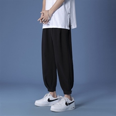 2023新款男夏季薄款韩版直筒束脚冰丝休闲裤K118-特批35，男装休闲裤，星座718-1