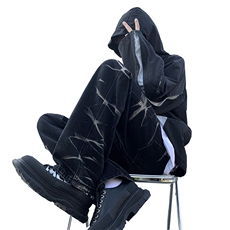 2023早春美式高街重工艺水洗直筒扎染牛仔裤货号K686P60，男装牛仔裤，电商A063