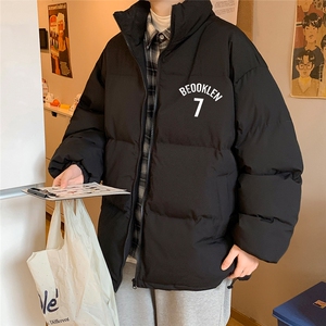 港风秋冬新款保暖立领宽松棉服外套男MY62049P95控118