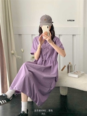 2025年春夏长款重工裙日常简约百搭时尚女，女装连衣裙，洛丽兰可