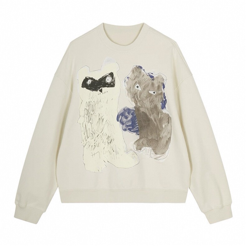 2025年秋季圆领卫衣女猫咪图案，女装卫衣/绒衫，泰合衣坊